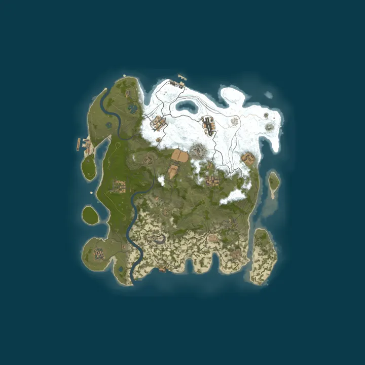 Map of VandalRust|US|2X Solo/Duo|50% Upkeep|Raid Hours|Weekly