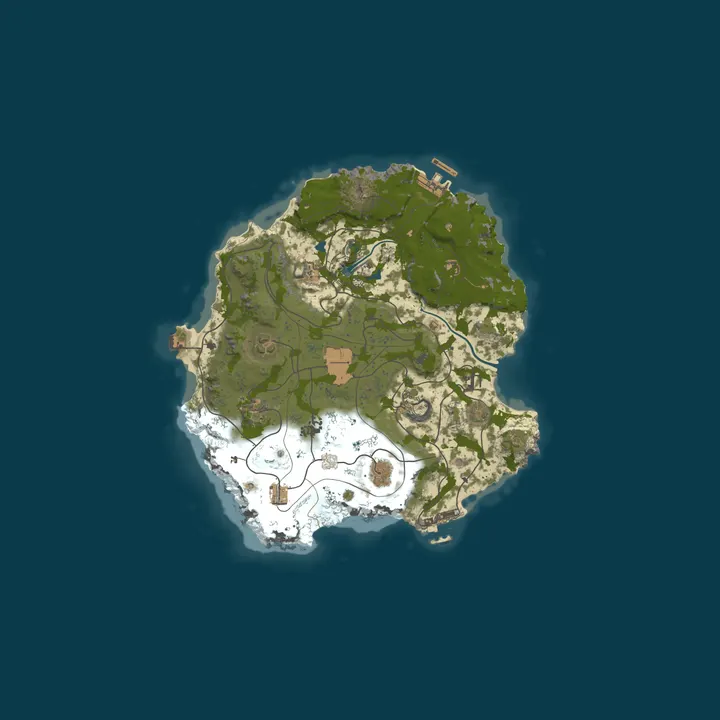 Map of A Shockbyte Rust Server