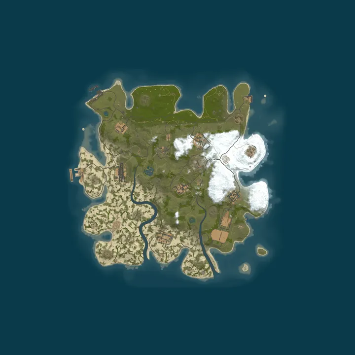 Map of BISHES: A Rust Server
