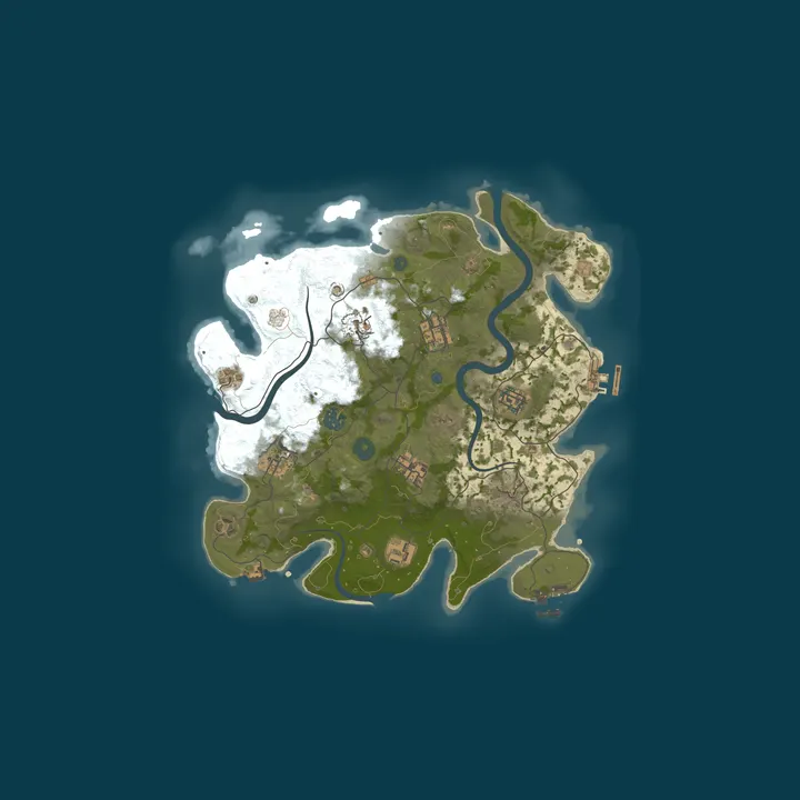 Map of RUSTFIELD | BATTLEFIELD x1000 | МАХ5